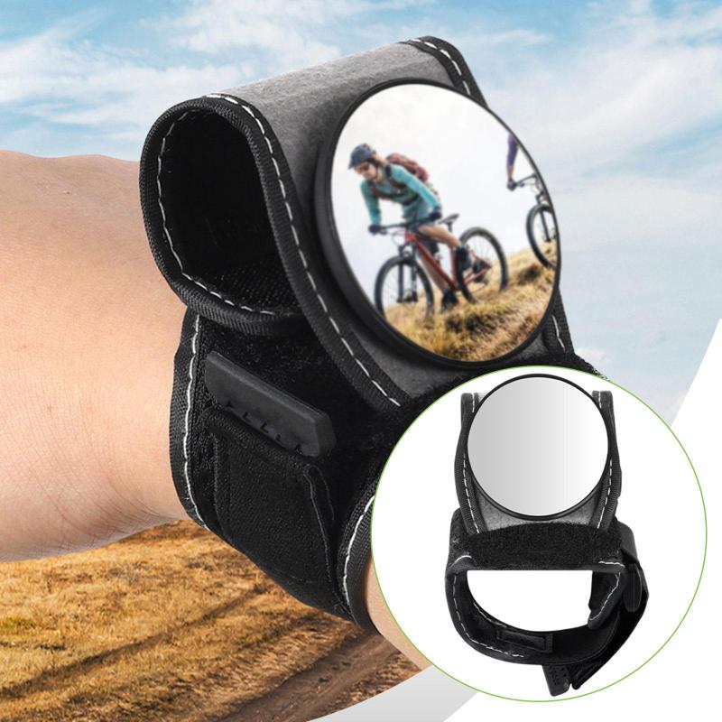 自転車用バックミラー.リストストラップ付き.調節可能.ポータブル.