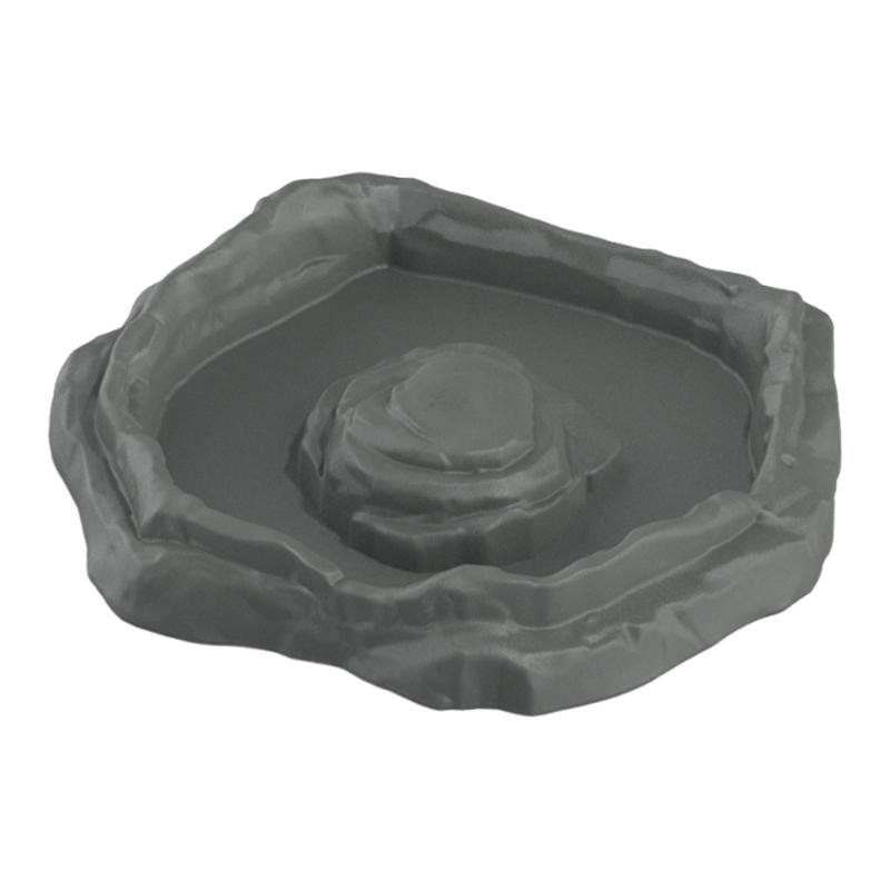 爬虫類用給餌皿 カメ用ウォーターフードボウル リアルなコーナー爬虫類入浴プール カメウォーターディッシュ