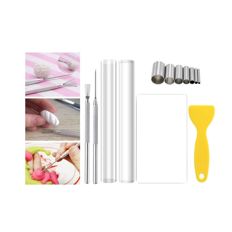 13x ポリマー粘土カッターツール ローリングピン 粘土 DIY ツールセット アクリルローラーピン