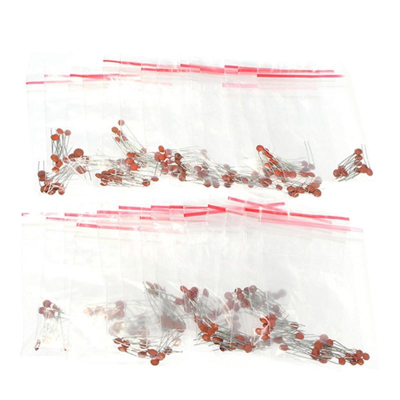 300 個セラミックコンデンサ詰め合わせセット 2PF-0.1UF 30 個の値が個別の袋に入っています