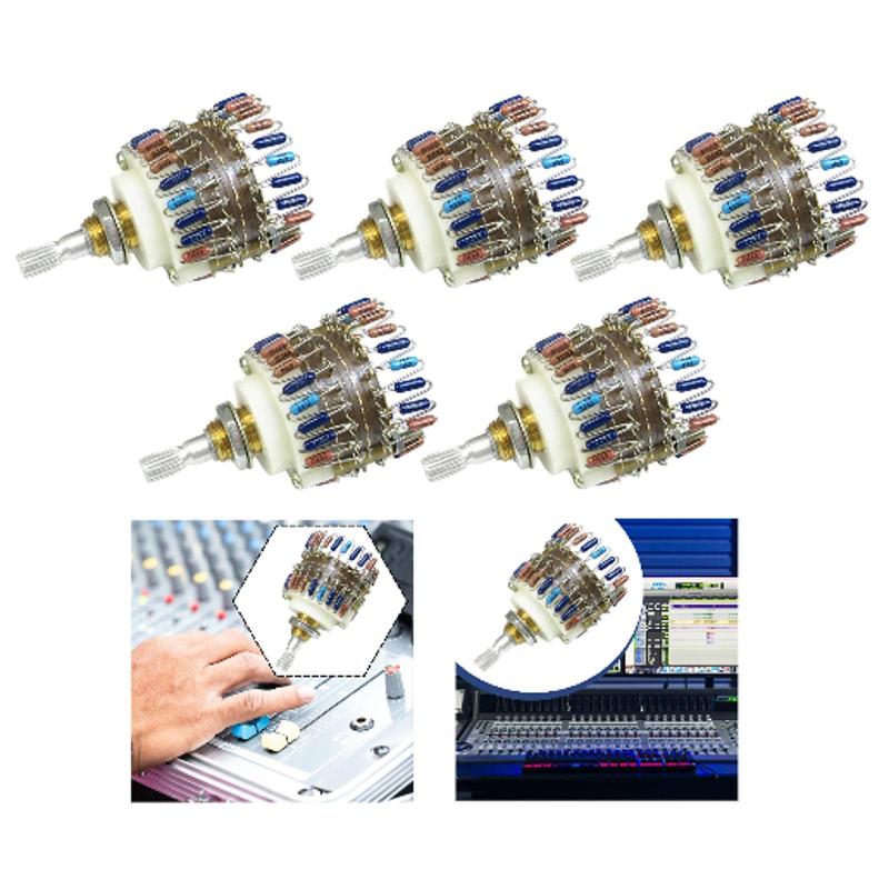 23ステップステレオオーディオアッテネーターボリュームコントロールポテンショメーターHiFiアンプ用に組み立てられた精密ステップポテンショメーター