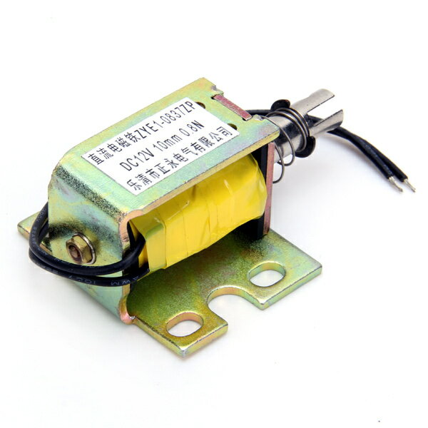 DC 12V プッシュ型オープンフレームソレノイド電磁石 (ZYE1-0837ZP)
