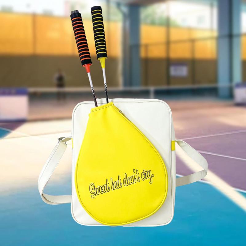 バドミントンラケットバッグ ショルダーバッグ トレンディなレディースバッグ ポータブル 調節可能なショルダーストラップ 収納 フィットネススポーツ用大容量