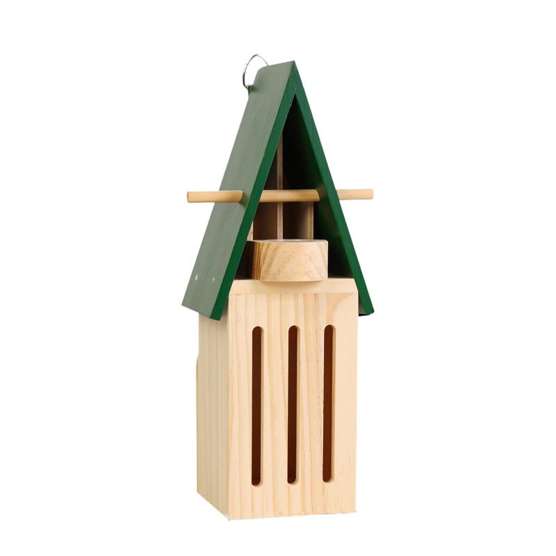 餌箱付き蝶の家 簡単に設置できる多目的木製蝶シェルター