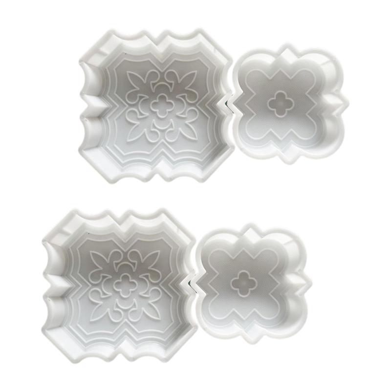 芝生公園のレンガモデル道路ペダルタイルモデル4個.裏庭の景観用