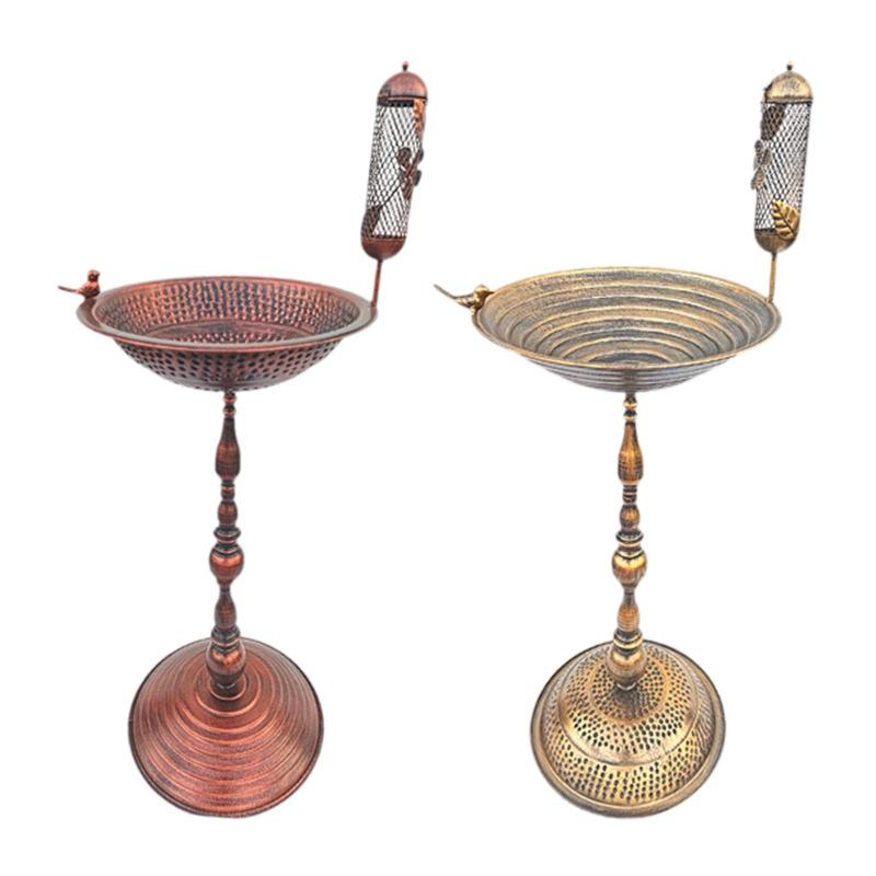 鳥の鳥の鳥の鳥の餌箱鳥像芝刈り機の芝生庭の庭の工芸屋外用の台座庭の装飾鳥の飼育者の家事ギフト