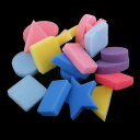 18個のマルチシェイプキッズスポンジペイントシェイプスタンプフォームスポンジブラシ