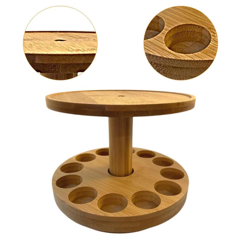 回転式オイルディスプレイスタンド エッセンシャルオイルホルダー 二重層スタンド エッセンシャルオイル収納ラック スタジオ用エッセンシャルオイルラック