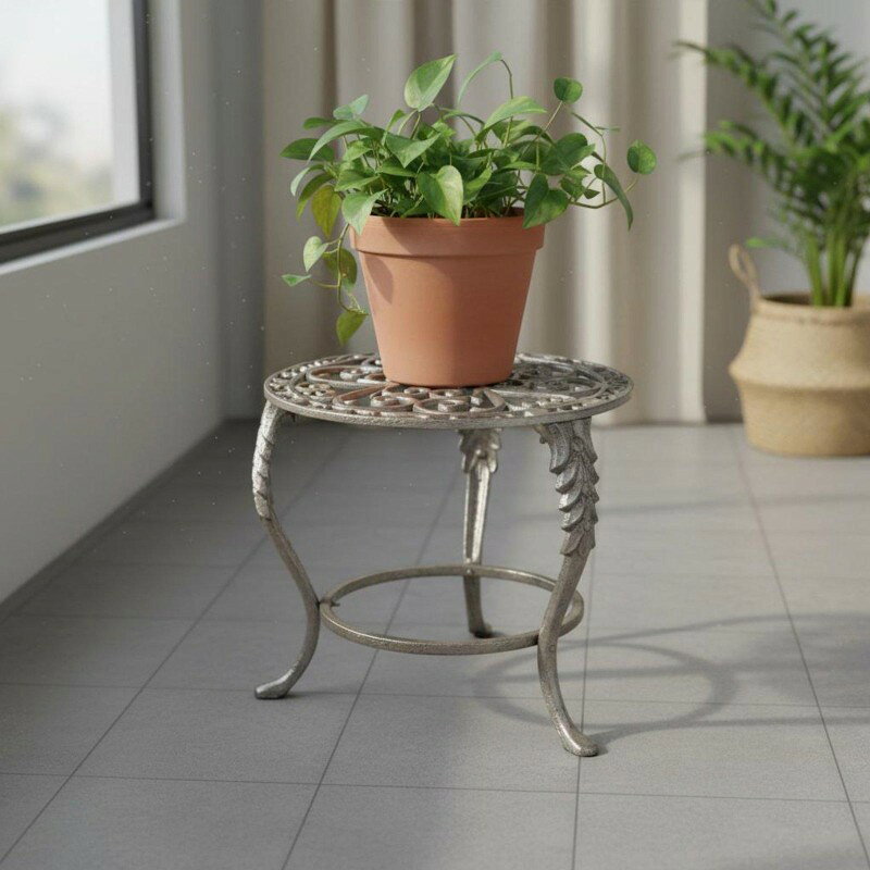 植物スタンド クラシック金属 耐候コーティング フラワーポットホルダー 強固ベース 装飾台座 アンティーク鋳鉄 ガーデンスタンド 多用途ディスプレイ オーナメント設置 家具演出 玄関 庭先 室内屋外に適用