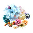 手作りの女性のための30pc混合造花ヘッド花の結婚式の