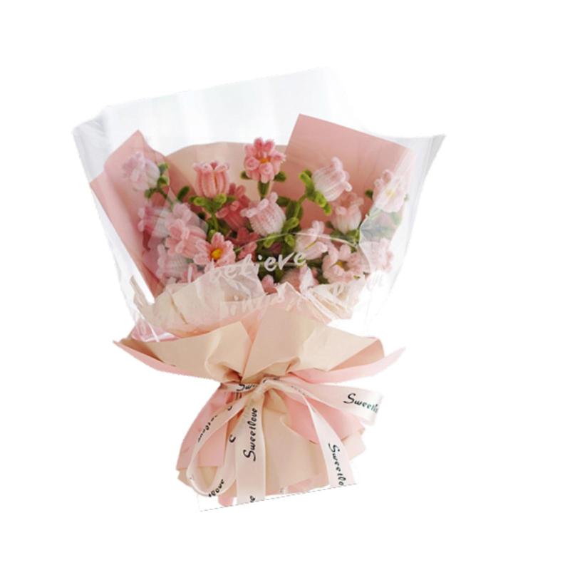 DIYシミュレーションかぎ針編み花ブーケクラフトパーティーテーブルのセンターピースの誕生日にセットセットセット