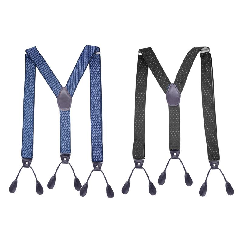 男性サスペンダーパンツサスペンダーカジュアル弾性ストラップ Y バック Y 形状ブレースタキシードサス..