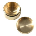 収集品用の純粋な真鍮の箱.密封された.空の.防塵.ポケットサイズ.金具の形状.時計の部品.日常生活の指輪