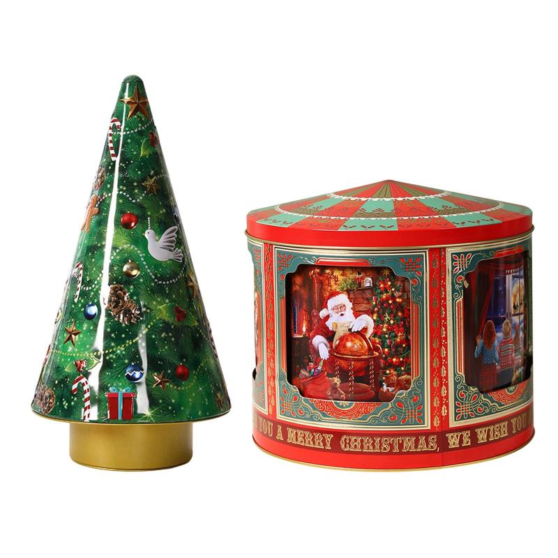クリスマス音楽収納ボックスコンテナデスクトップ装飾プレミアム多機能キャンディ収納オーガナイザー装..