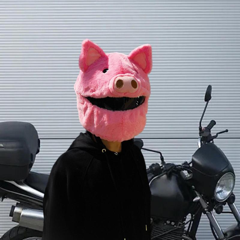 オートバイヘルメットカバーパーソナライズされたぬいぐるみフルフェイスヘルメット保護カバー