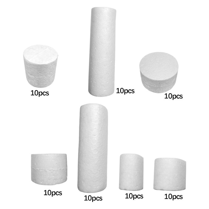 10 個 クラフトオーナメントフォームサークル 教育ペイント可能フォームチューブ 軽量 に適用 DIY フラ..