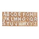 未塗装 156x 木製文字 アルファベット文字 収納トレイ付き 子供用ギフト , アルファベット-156PCS