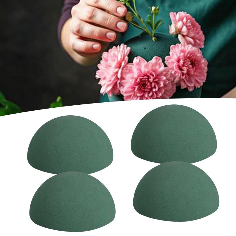 4xフローラルフォームラウンドデコレーションフラワーアレンジメント.パーティーオフィスセンターピー..