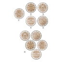6ピース/個クリスマスマクラメの装飾品のクラフトペンダントウッドディスク自由ho放な装飾のための吊りペンダントウェディングクリスマスデコレーション
