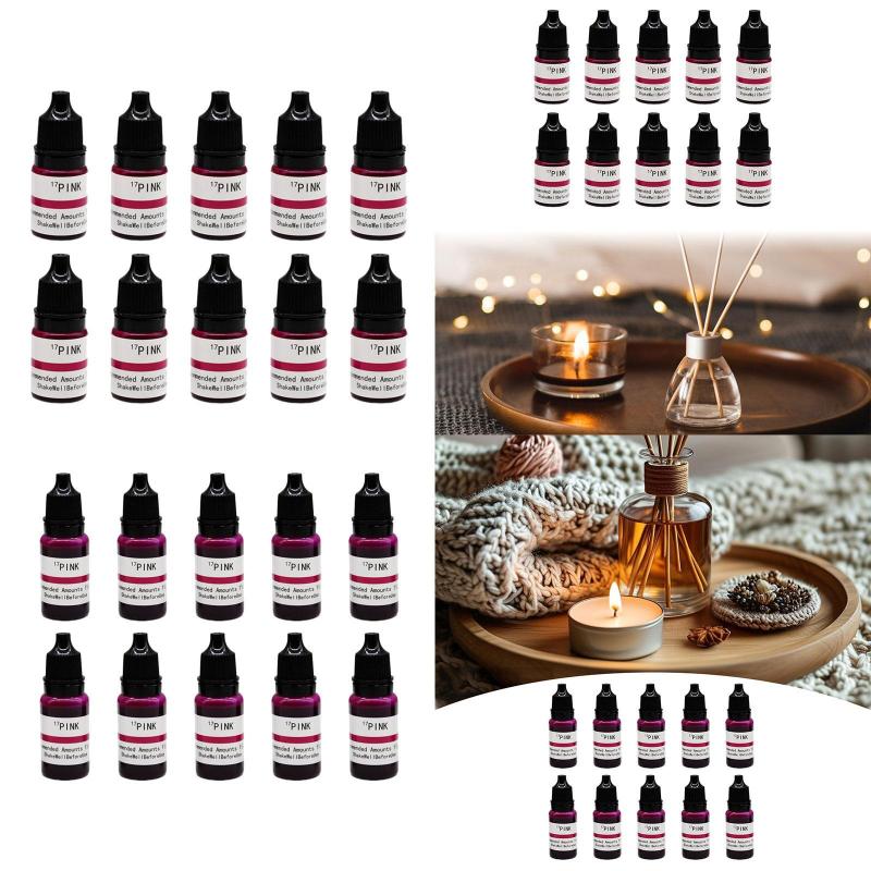 ピンクキャンドル染料セット カラー濃縮液着色キット 液体キャンドルカラー染料ペイント DIY 工芸品 食..