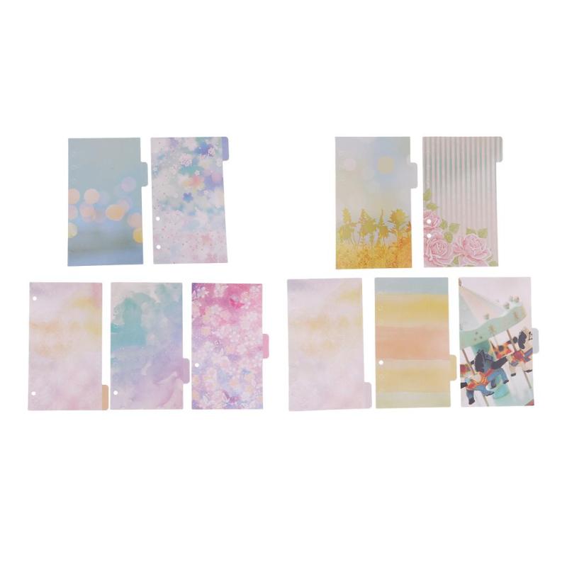 6穴バインダー用10個混合パターンブックペーパーノートブックDIYシート