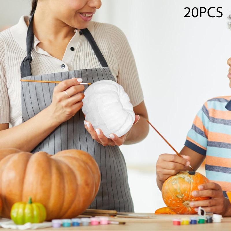 20個入り ホワイト人工カボチャ ガーデン ホーム クリスマス デコレーション フォームカボチャ