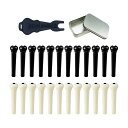 24x ギターブリッジピン.ブリッジピンプラー装飾交換用弦ペグ付き