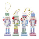 くるみ割り人形のフィギュア クリスマスくるみ割り人形のオーナメント 4個 パーティーの記念品に