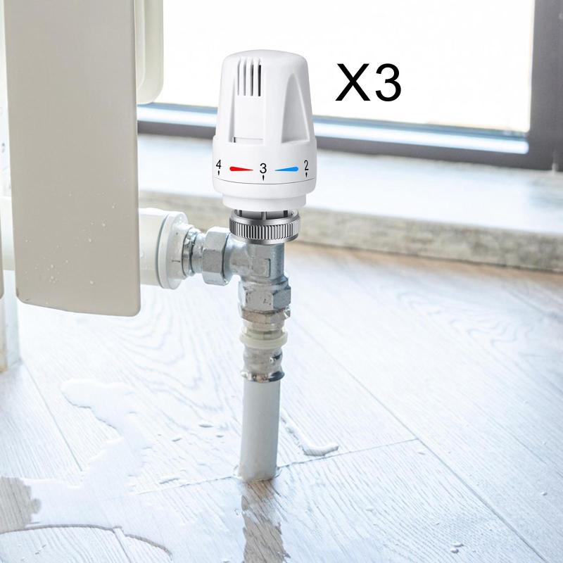 サーモスタットバルブヘッド.TRV サーモスタットヘッド M30 X 1.5 温度制御バルブ交換用ヘッド.家庭お..