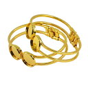 2個/個ブランクバングルベース16/20 / 25mmカボションカットに設定ブレスレットDIY -