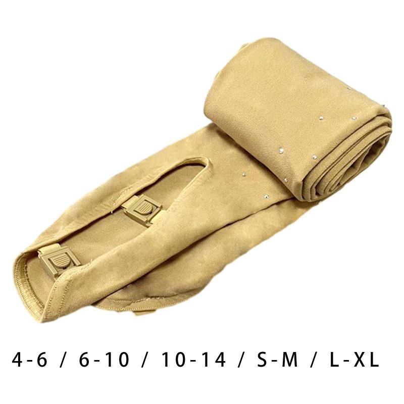 フィギュアスケートタイツ 伸縮性のあるロングアイススケートタイツ 暖かく快適なレギンス スケートタイ ...