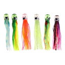 6ピース/個レヘッドルアーフィッシングイカスカートソフトベイト50gにあるマグロカジキ
