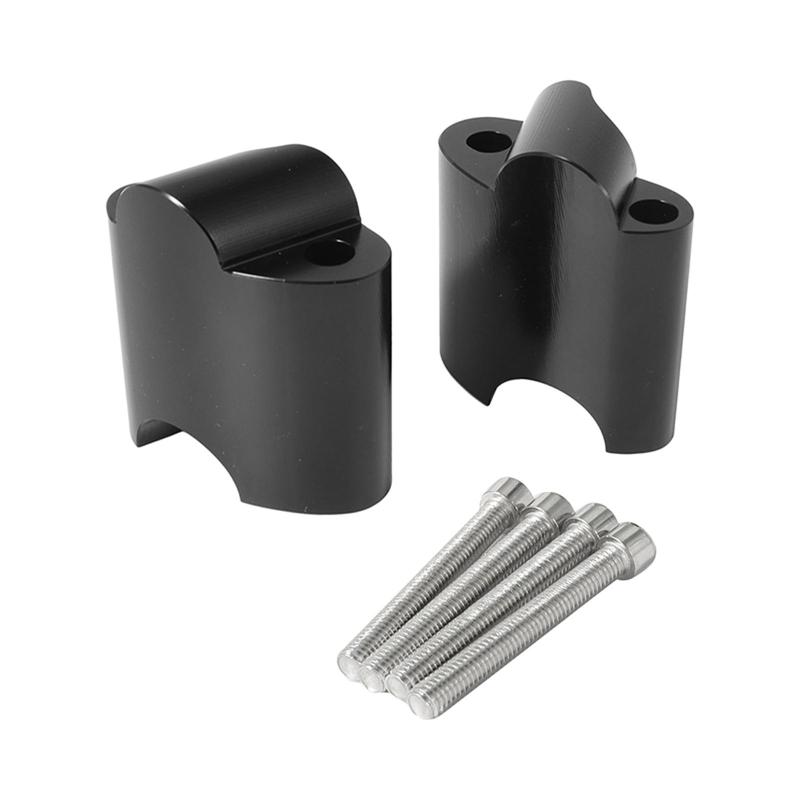 ハンドルバー ライザー クランプ 2個 ハーレー XL 1200x フォーティーエイト 2010-17 ブラック用