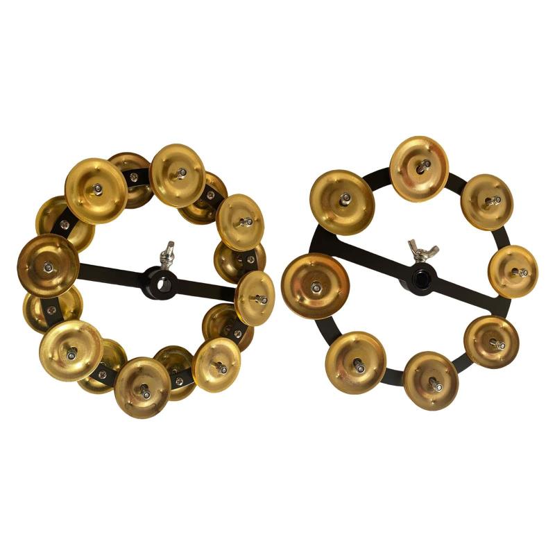 ハイハットタンバリン手持ちパーカッションアクセサリー簡単に取り付け可能なステンレススチールシェーカーKTVアンサンブル子供大人パーティー用