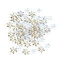 オフィスの休日の誕生日に簡単に使える雪の結晶の紙吹雪のデコレーション
