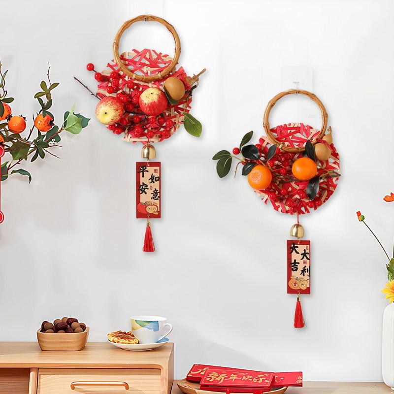 2 ピース中国のヘビ新年吊り飾り春祭り装飾高さ 47 センチメートル人工フルーツソファ壁の装飾