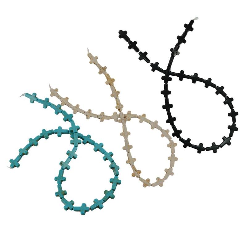 手芸ビーズ スペーサー クロスの形 合成石 手作り DIYブレスレット 1 全3色