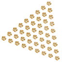 DIYジュエリー用50個の金合金金属フラワービーズキャップ8mm