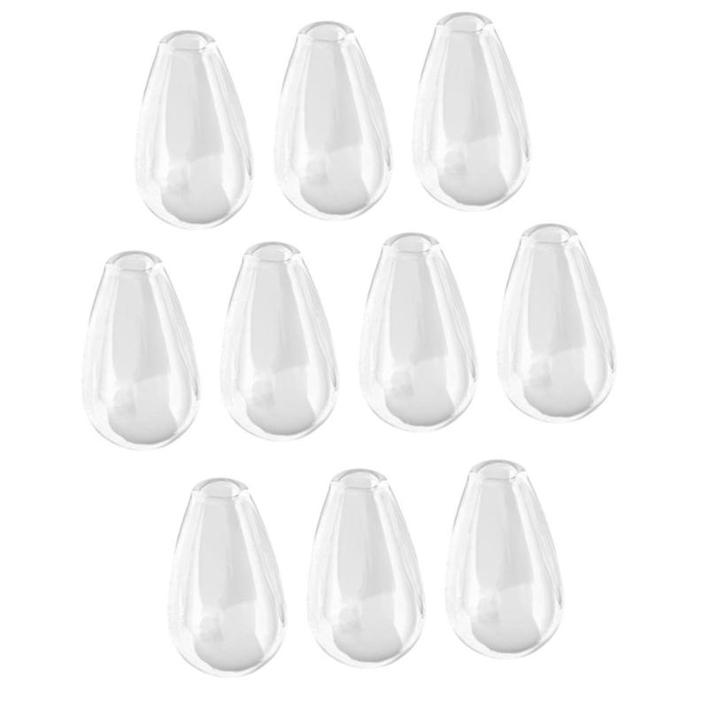 10個の透明なガラスの瓶が魅力のペンダントDIYジュエリーを作る希望20×12ミリメートル