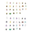文字チャーム アルファベットチャーム 装飾ギフト DIY クラフト用品 文字ビーズ 小さなペンダントセット ネックレス ブレスレット パーティー用