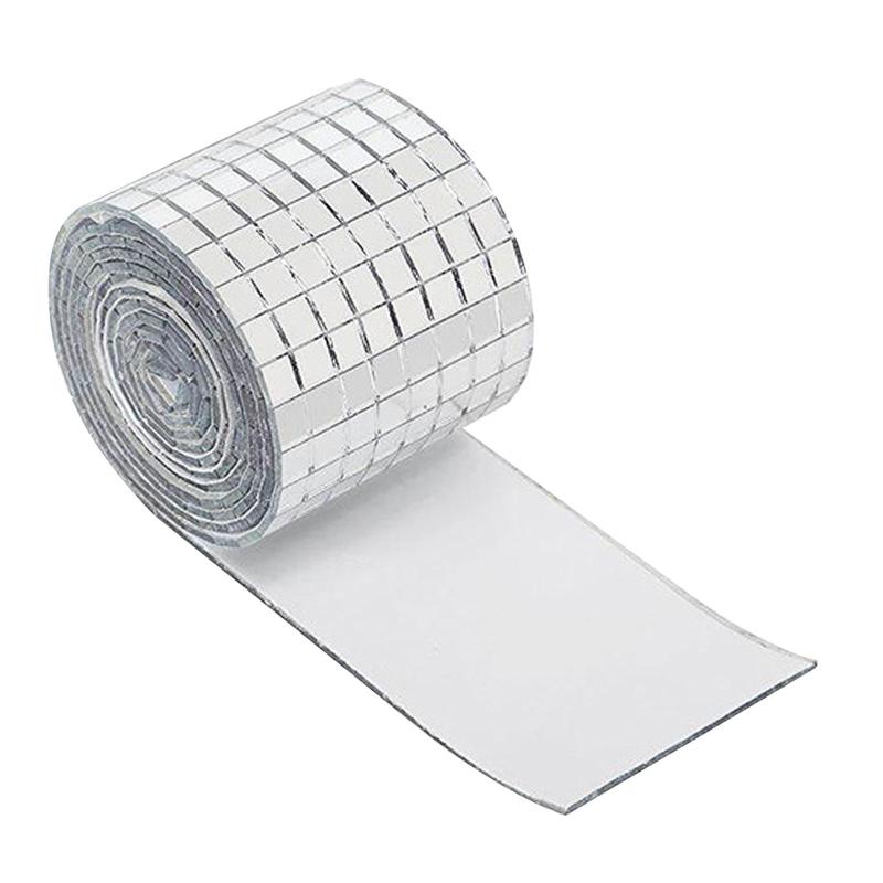 ミラーモザイク 粘着ミラーモザイク 1464ピース 光沢のあるDIYクラフトアクセサリー 正方形ガラスモザイクタイル リビングルーム パーティー ディスコボール用