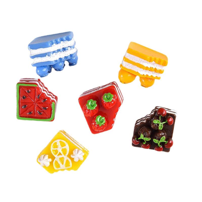 手作りジュエリーを作るためのかわいいミニチュアケーキ 6個