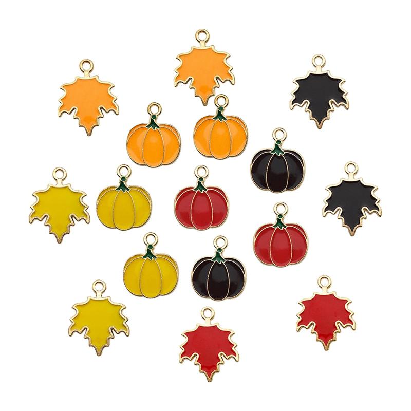 32 個カエデの葉チャームカボチャペンダントかわいい手芸用品クラフトメープル