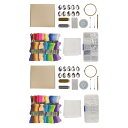 クロスステッチ用刺繍キット DIY キーチェーン針先スターターキット 教育クラフト用品 初心者 大人用