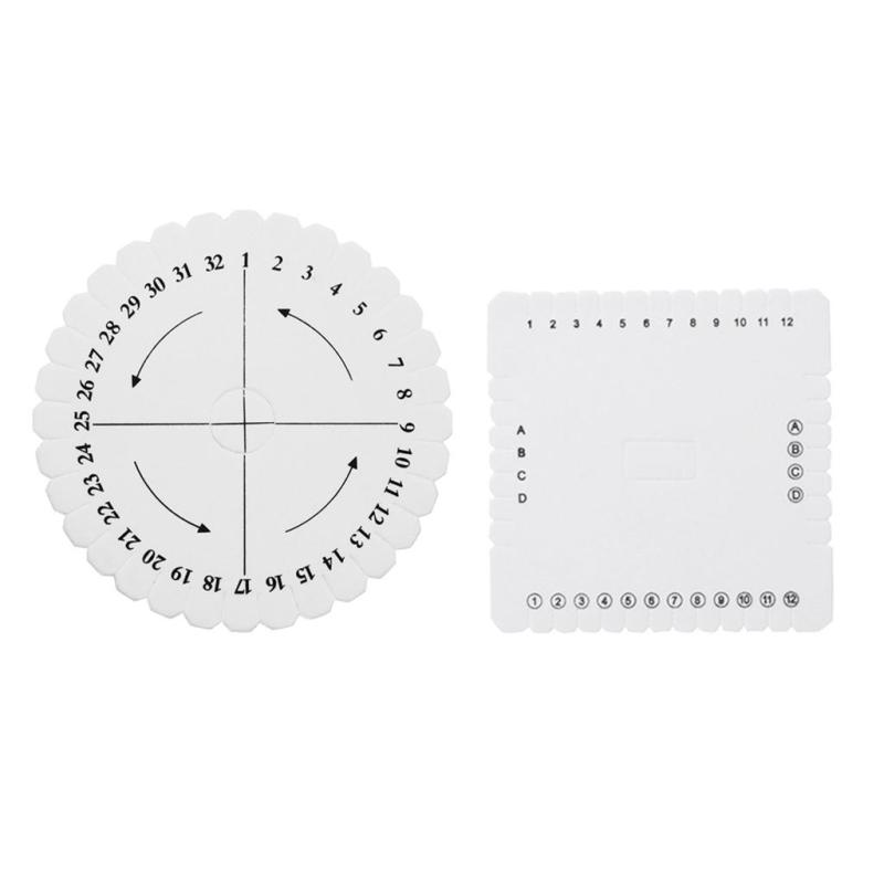 2個 ラウンドスクエアブレスレット くみひも ディスク ディスク織りボード DIY 織機ツール