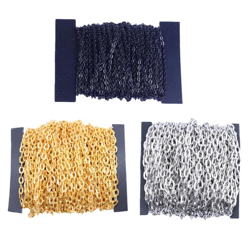 ツイストチェーン ネックレス チェーン アクセサリー用チェーン 鉄メッキ 約 全3カラー