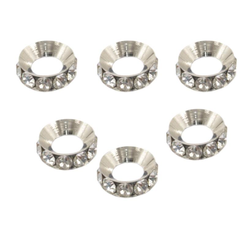 6個メッキロンデルクストーンスペーサールーズビーズビッグホール7mm