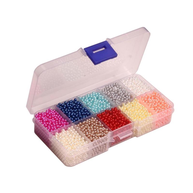 5500個 カラーフェイクパール 穴なし プラスチックビーズ DIY ジュエリー作り