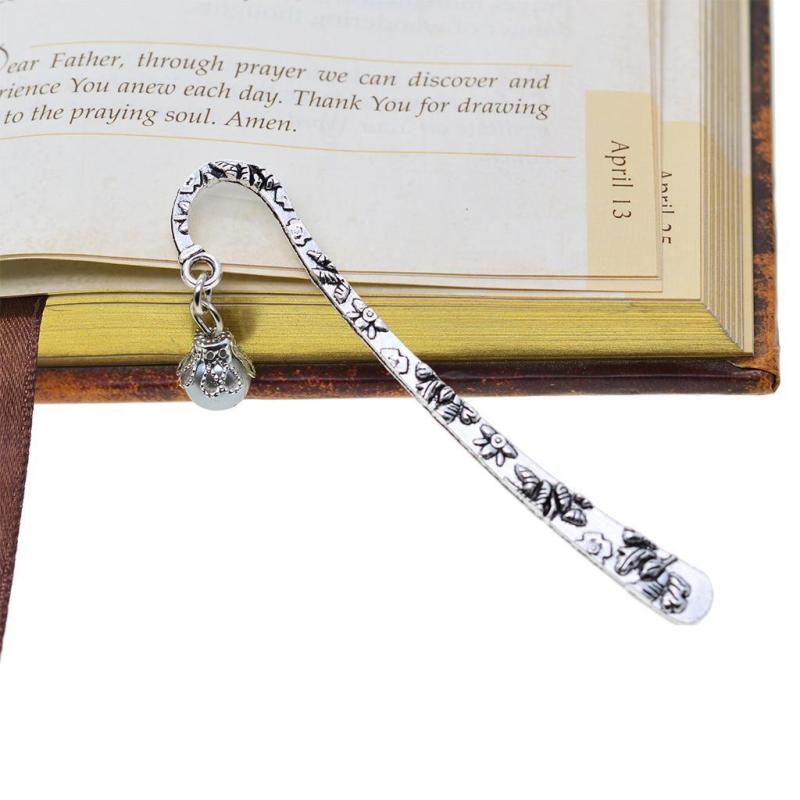 20個入りビーズブックマーク ヴィンテージメタルブックマークペンダントメタル