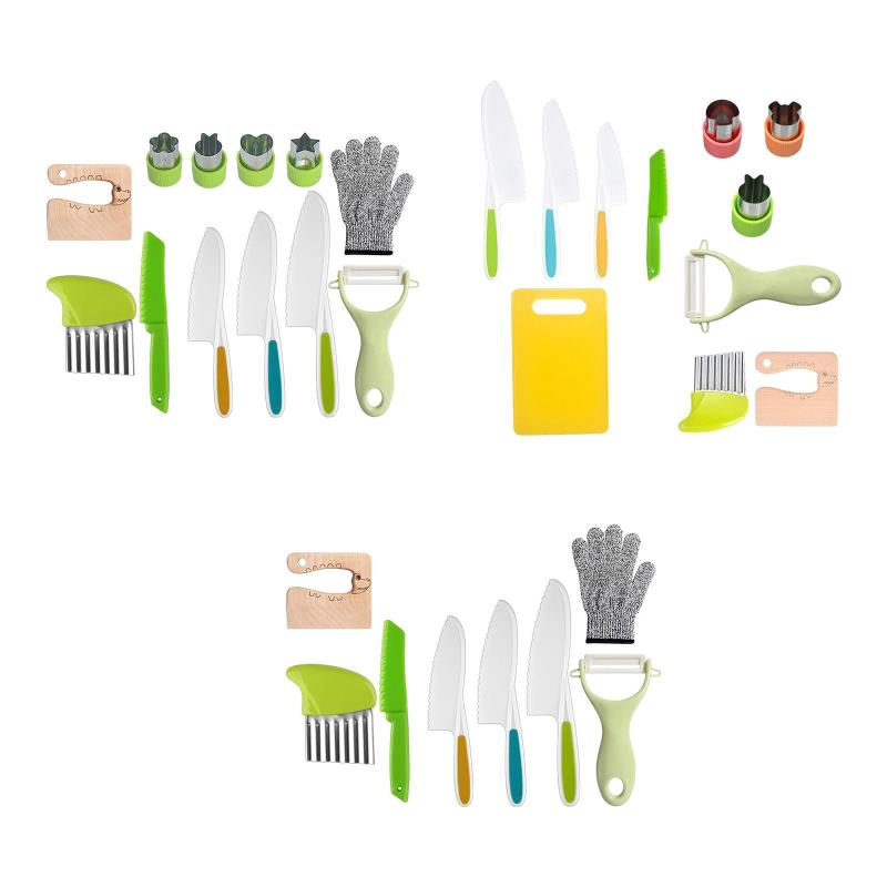 子供ナイフセットふりキッチンおもちゃリアルなモンテッソーリ幼児キッチンツール子供家族の集まり女の子男の子子供